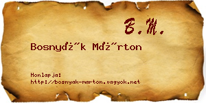 Bosnyák Márton névjegykártya