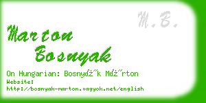 marton bosnyak business card